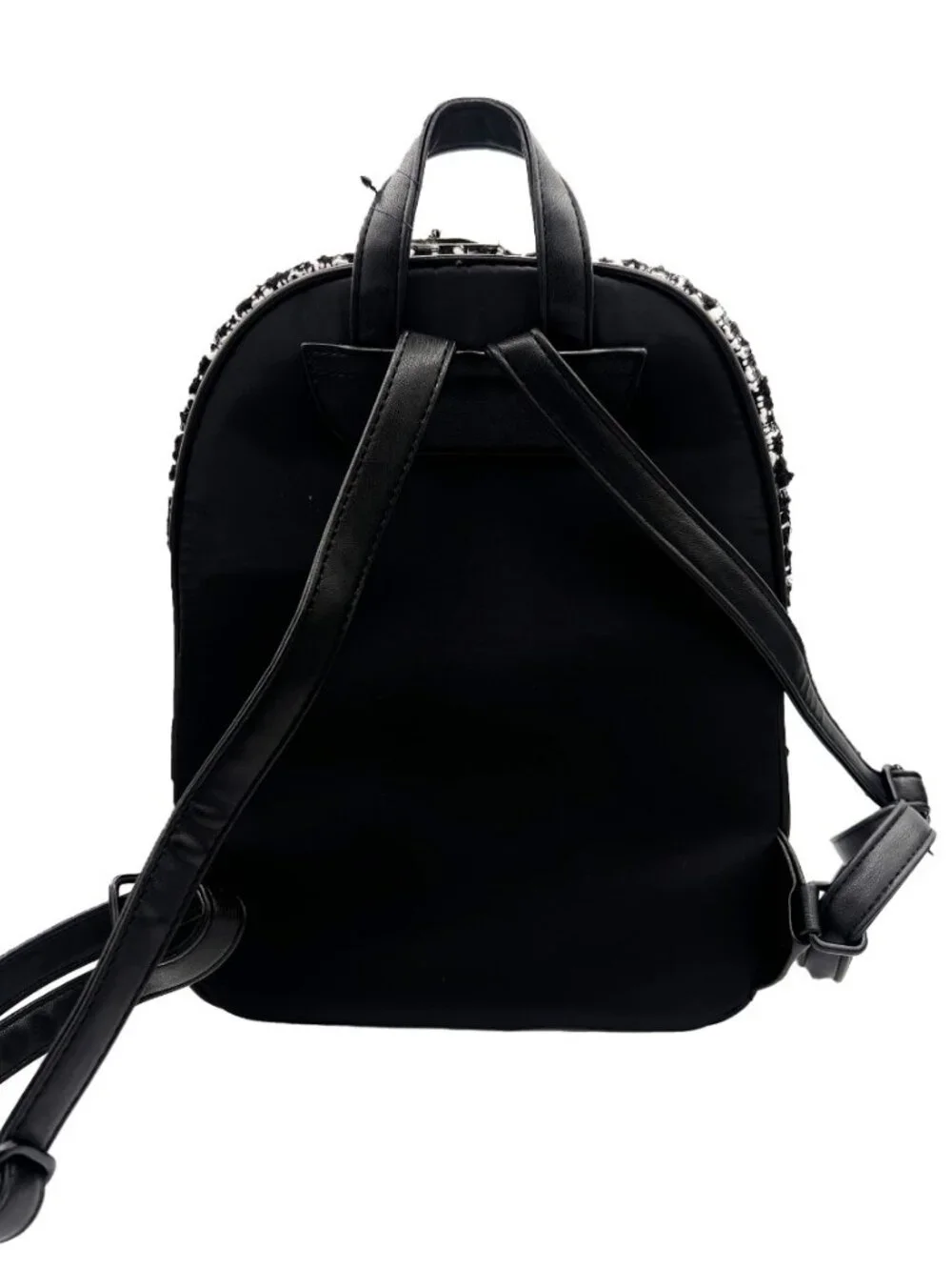 NEW! Badgley Mischka Black Tie Tweed Backpack Medium Size